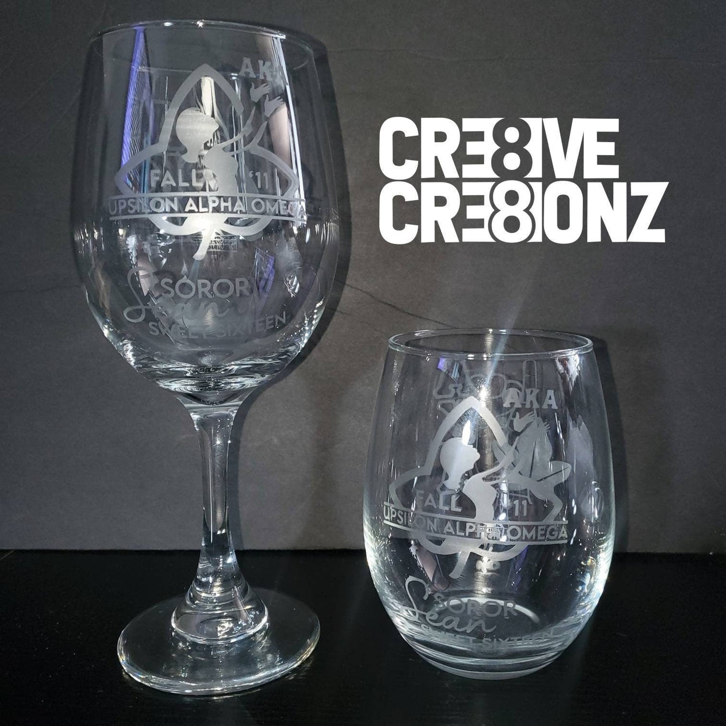 Alpha Kappa Alpha Glass - Cre8ive Cre8ionz