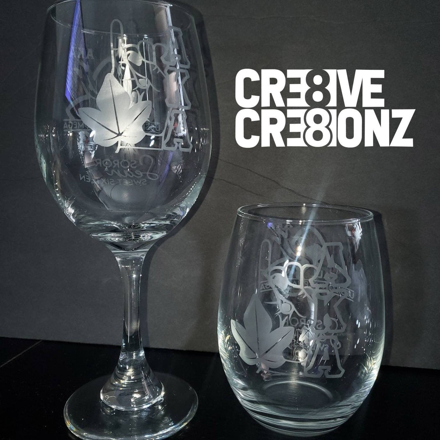 Alpha Kappa Alpha Glass - Cre8ive Cre8ionz