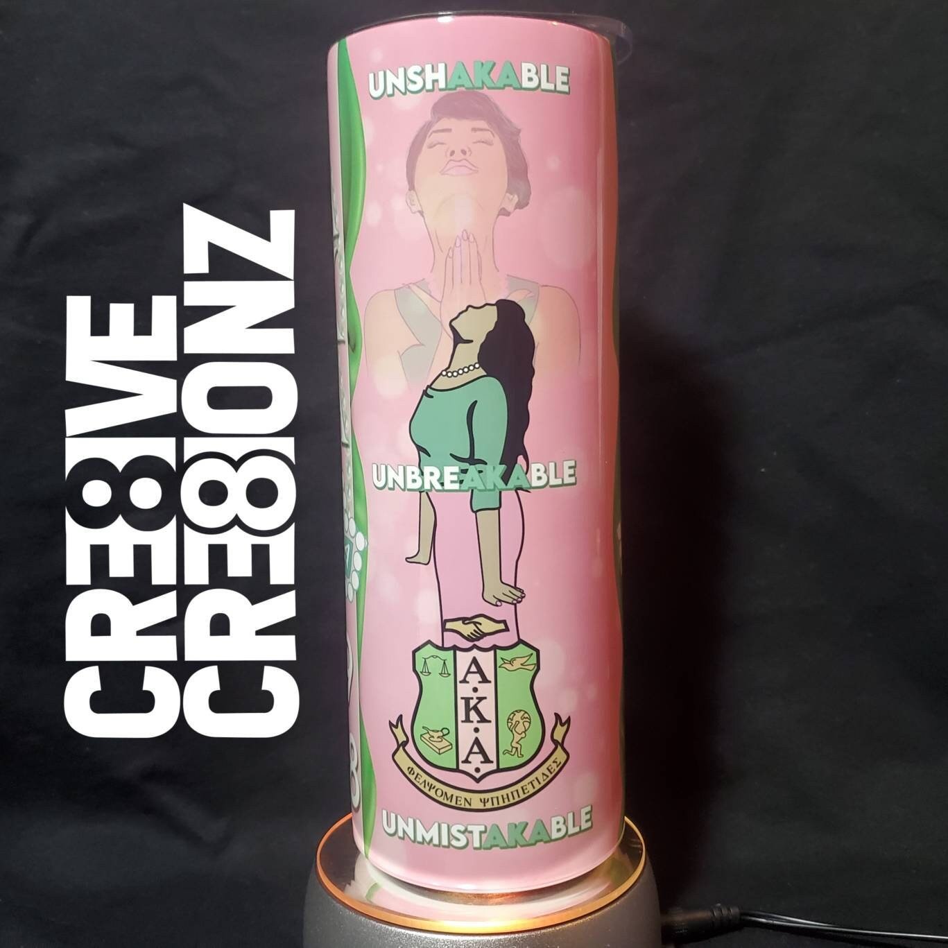 Alpha Kappa Alpha Tumbler - Cre8ive Cre8ionz