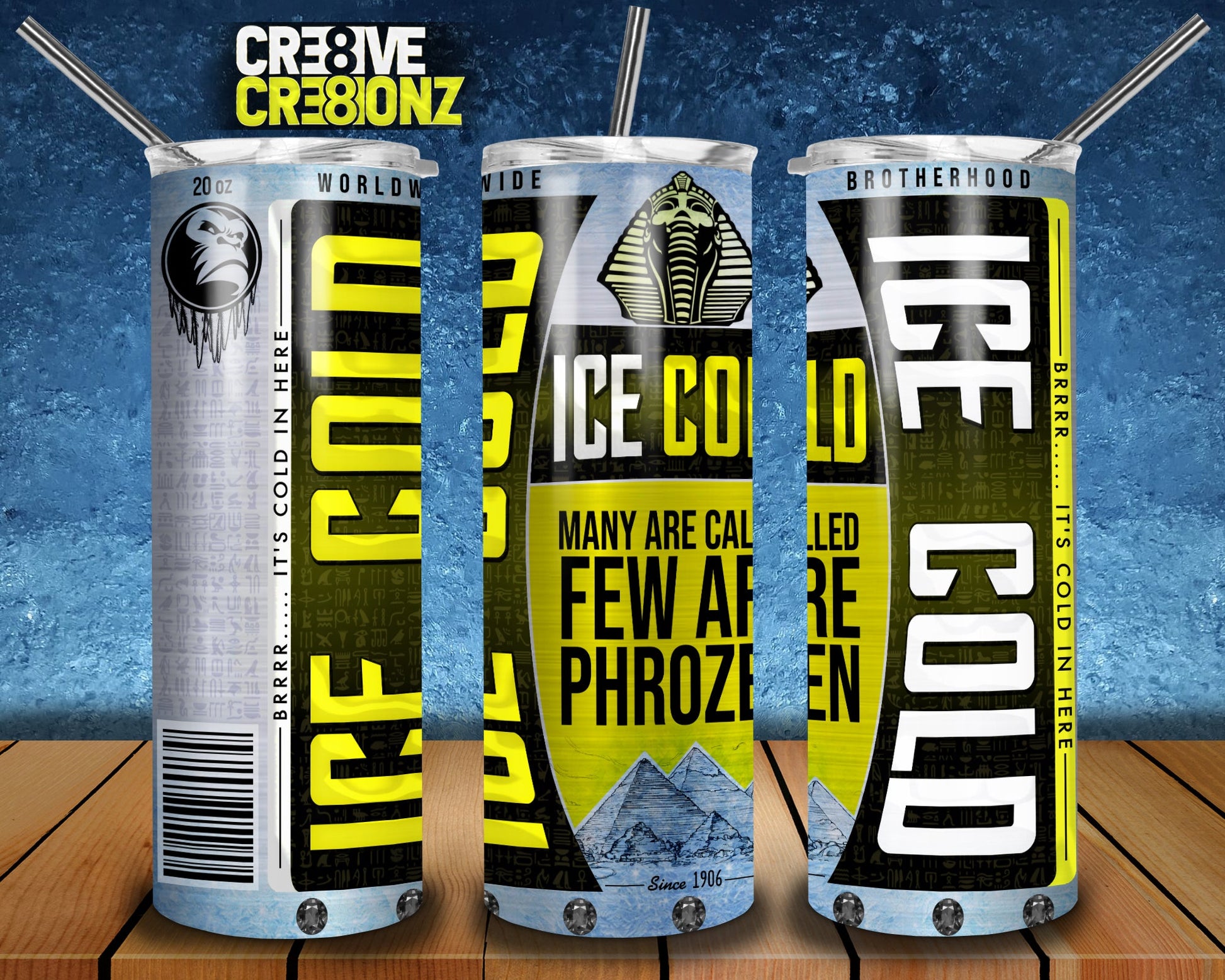 Alpha Phi Alpha "Ice Cold" Tumbler - Cre8ive Cre8ionz