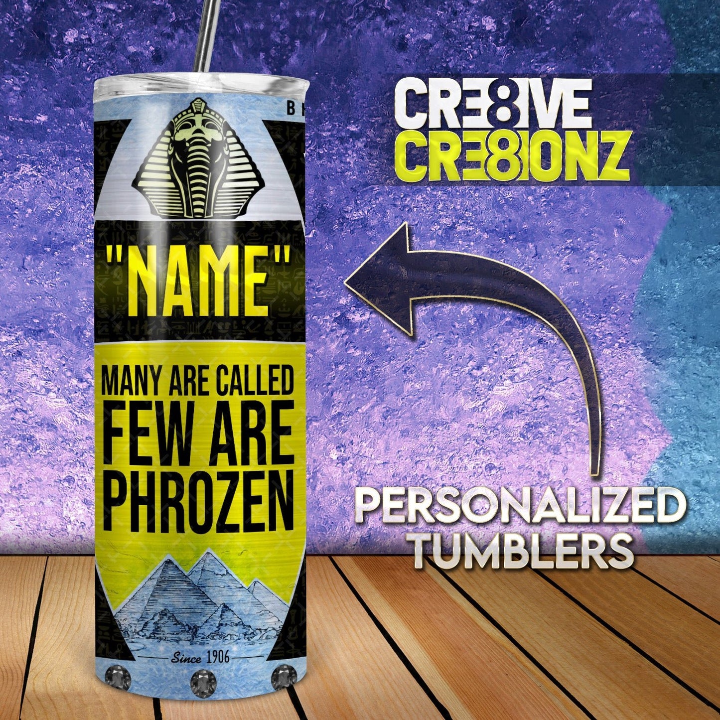 Alpha Phi Alpha "Ice Cold" Tumbler - Cre8ive Cre8ionz