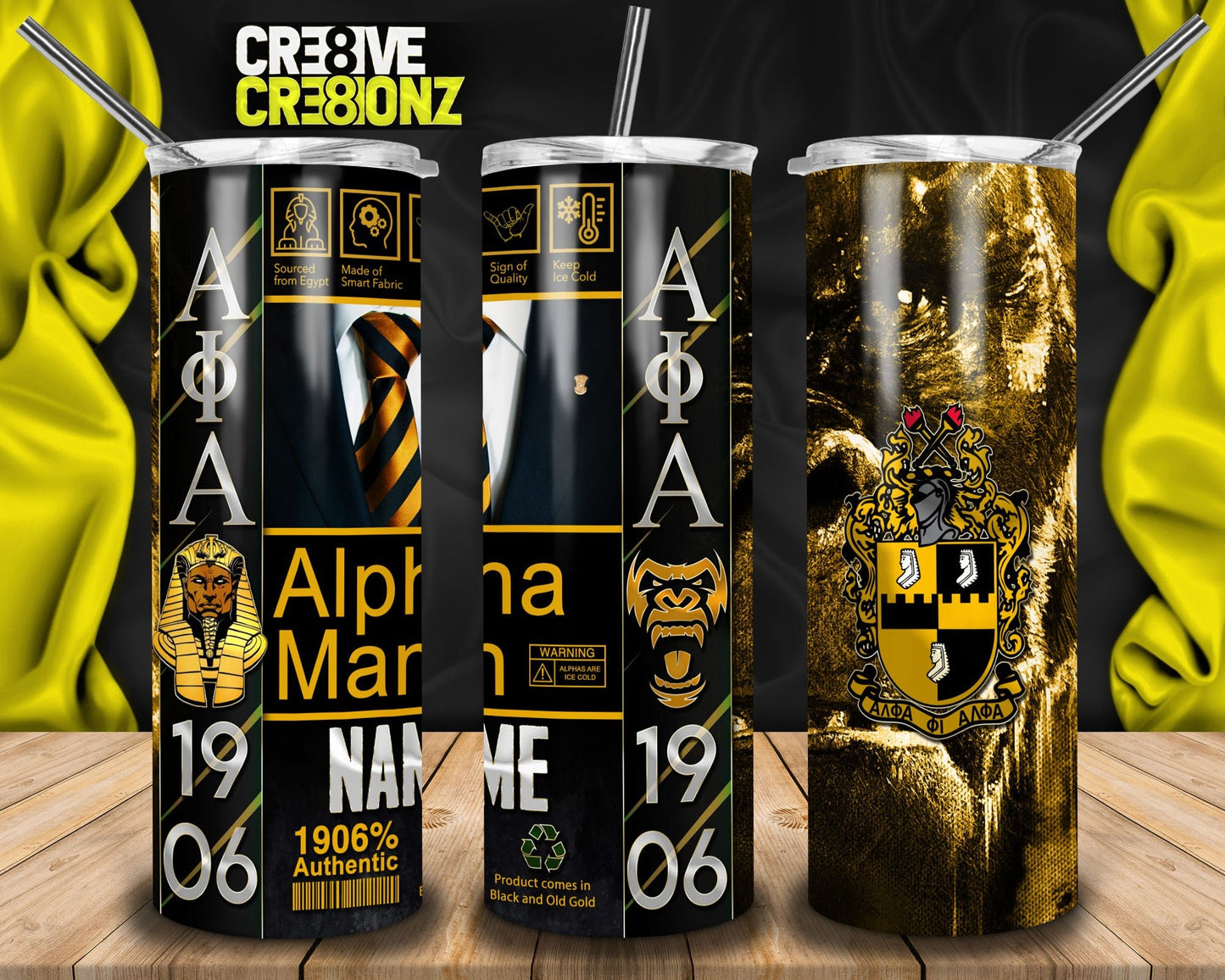 Alpha Phi Alpha Tumbler - Cre8ive Cre8ionz