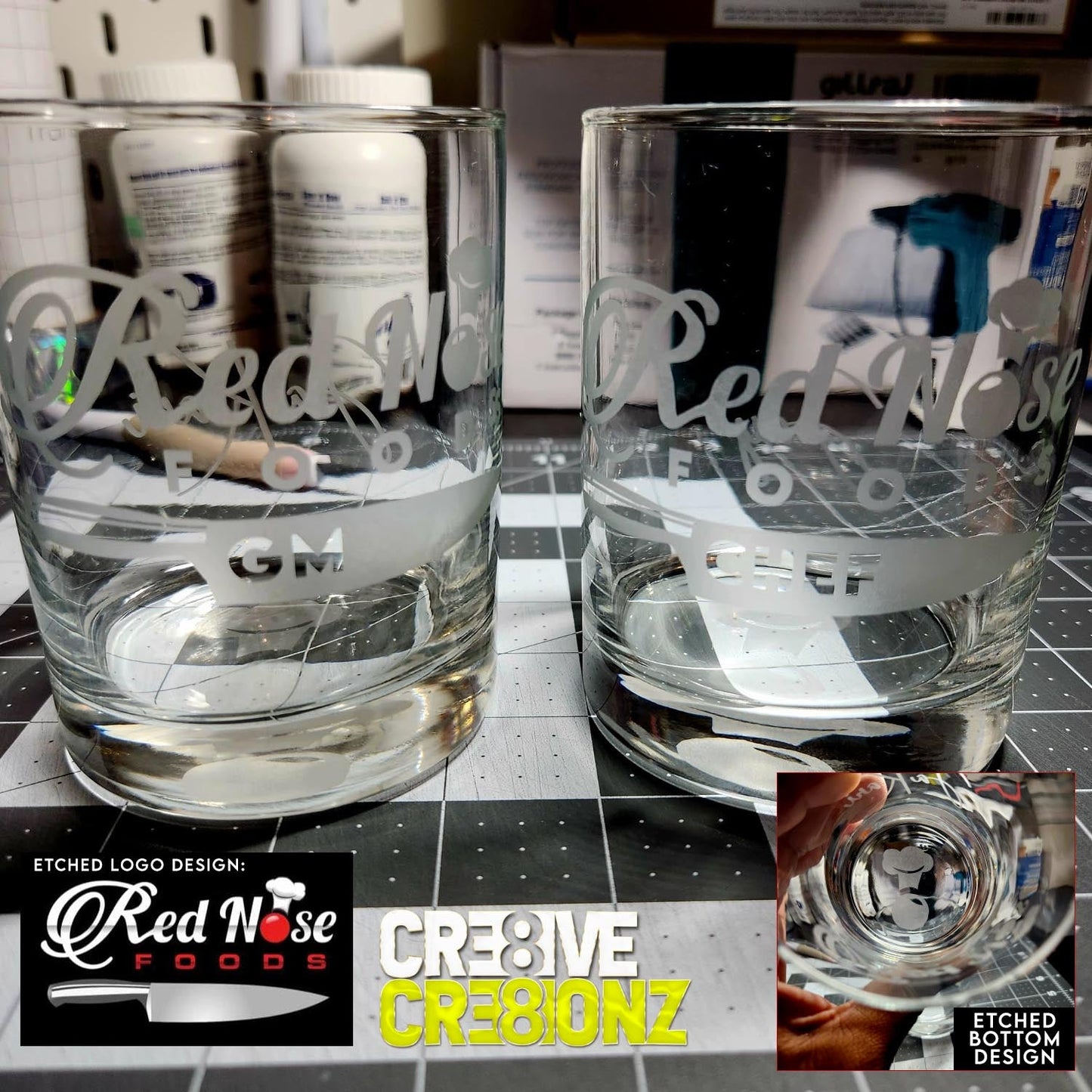 Custom Etch Whiskey Glass - Cre8ive Cre8ionz