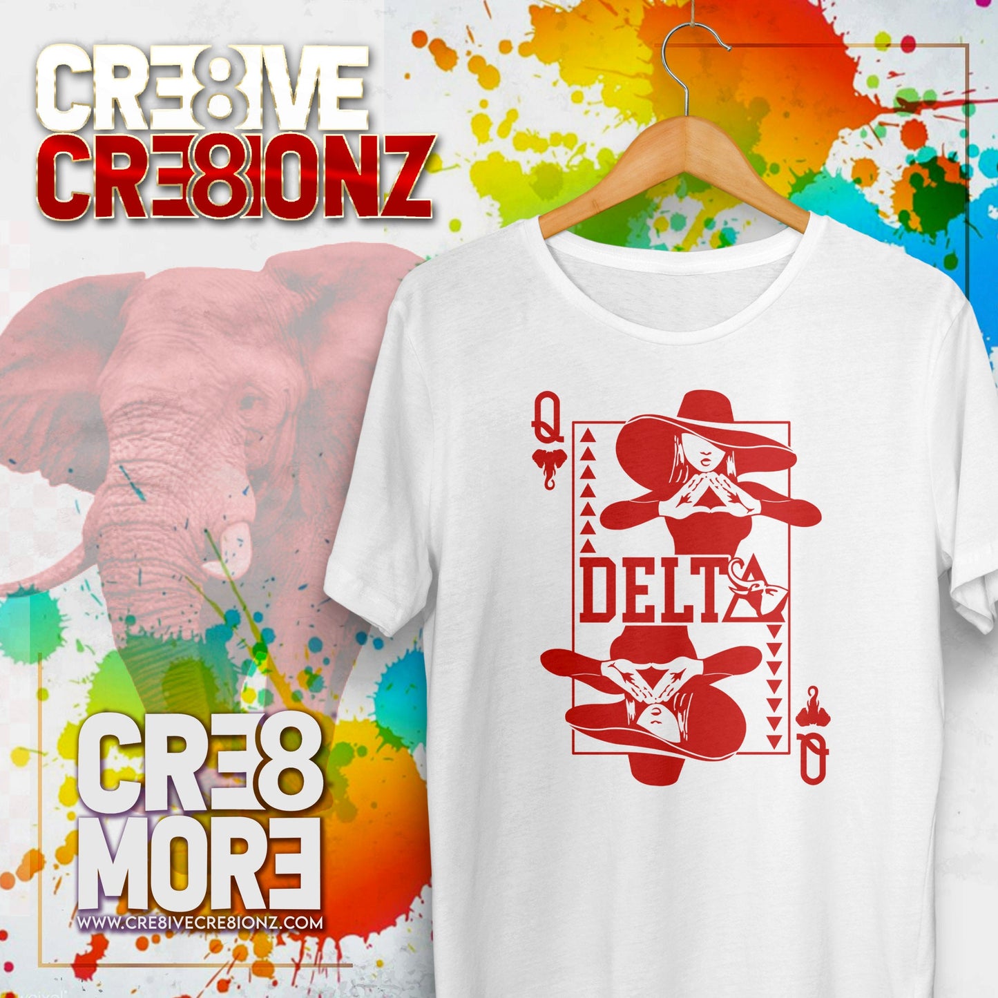Delta Sigma Theta Queen Card Shirt - Cre8ive Cre8ionz