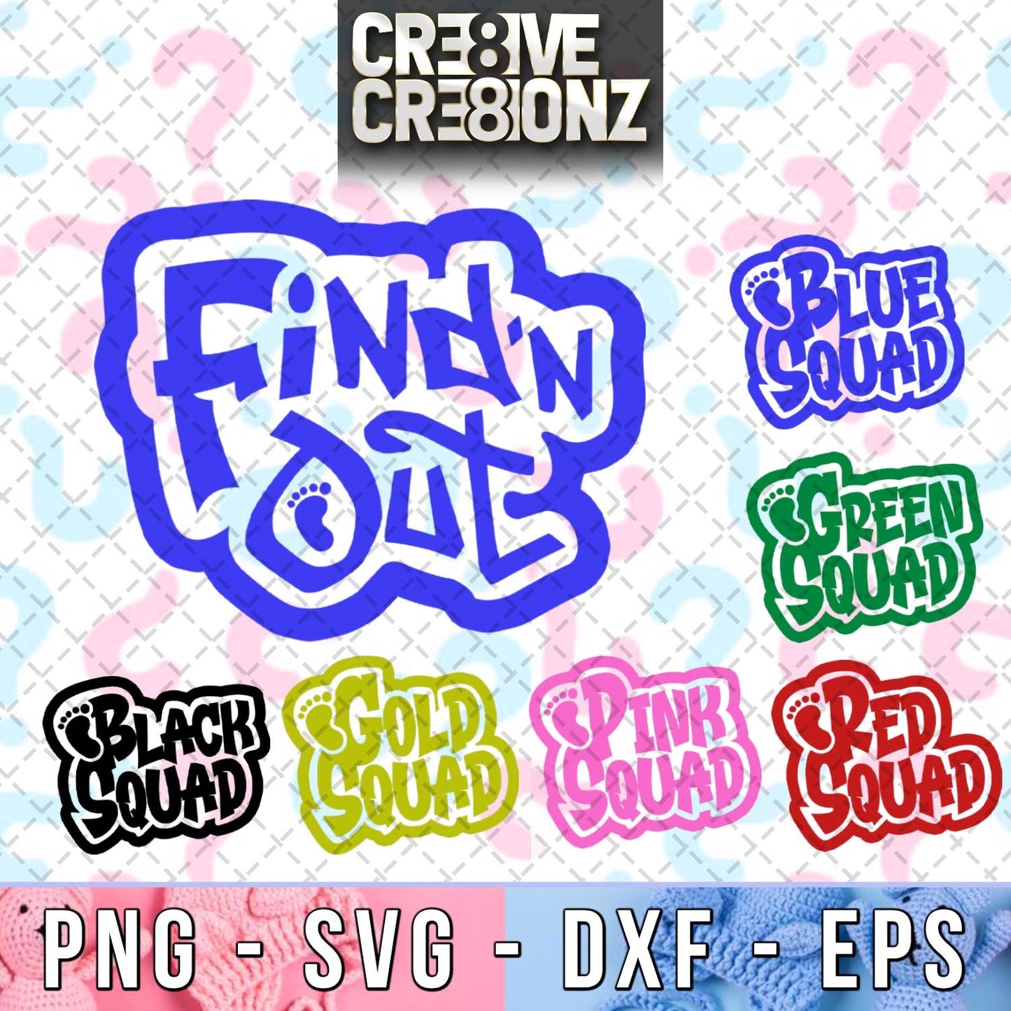 Findn Out Baby Shower SVG - Cre8ive Cre8ionz