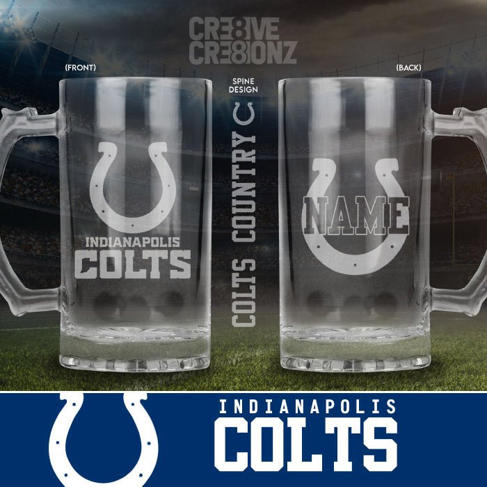 Indianapolis Colts Personalized Beer Mugs - Cre8ive Cre8ionz
