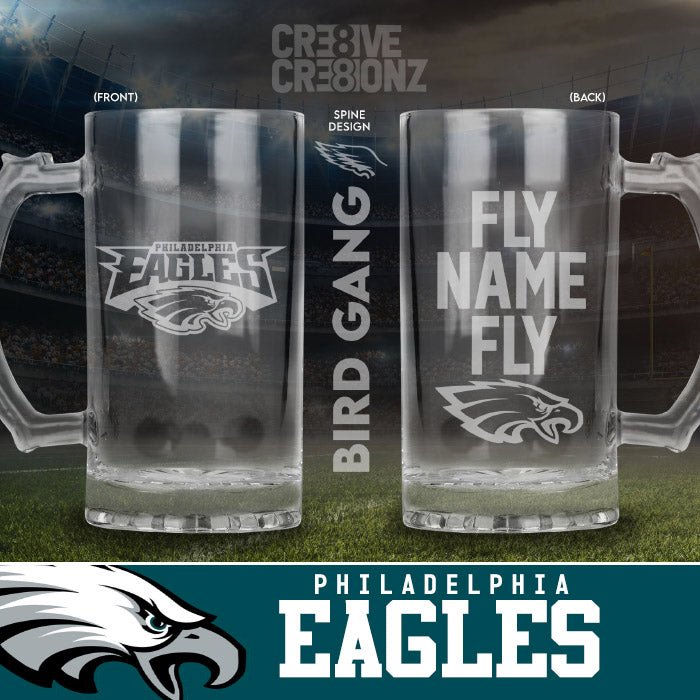 Philadelphia Eagles Personalized Beer Mugs - Cre8ive Cre8ionz