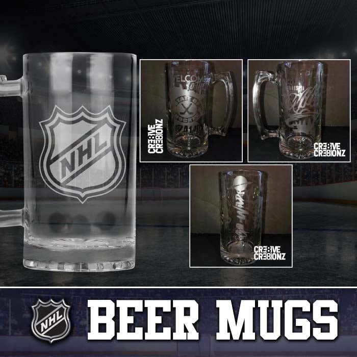 NHL Personalized Beer Mugs - Cre8ive Cre8ionz