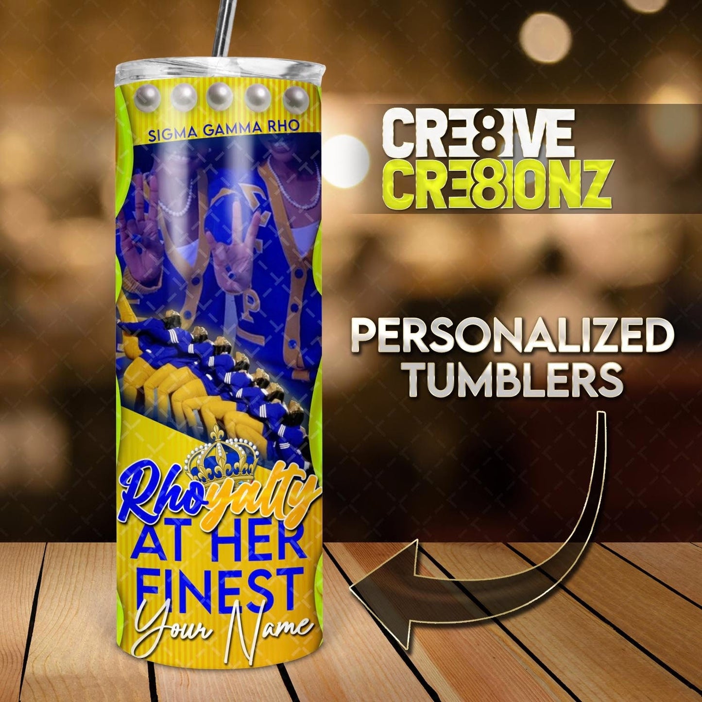 Sigma Gamma Rho Tumbler - Cre8ive Cre8ionz