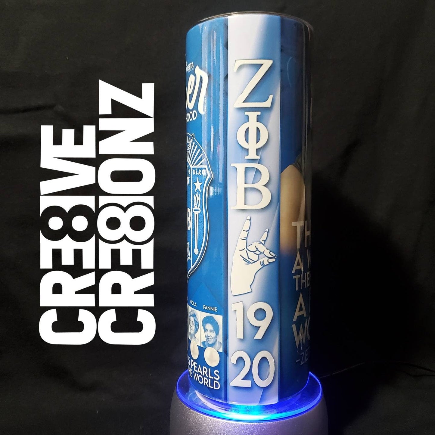 Zeta Phi Beta Tumbler - Cre8ive Cre8ionz