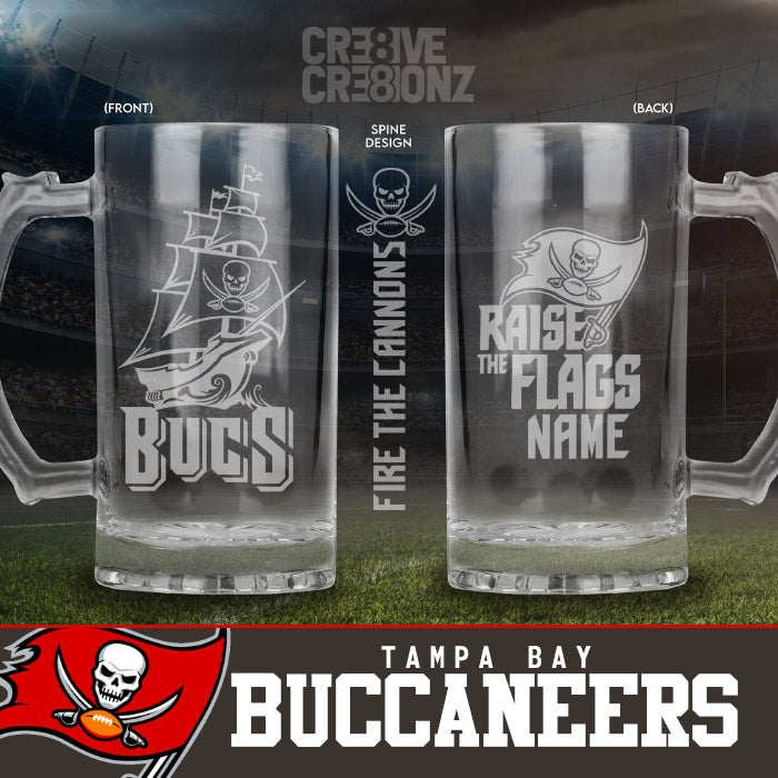 Tampa Bay Buccaneers Personalized Beer Mugs - Cre8ive Cre8ionz