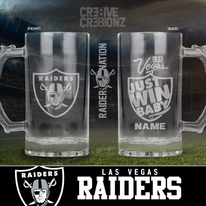 Las Vegas Raiders Personalized Beer Mugs - Cre8ive Cre8ionz