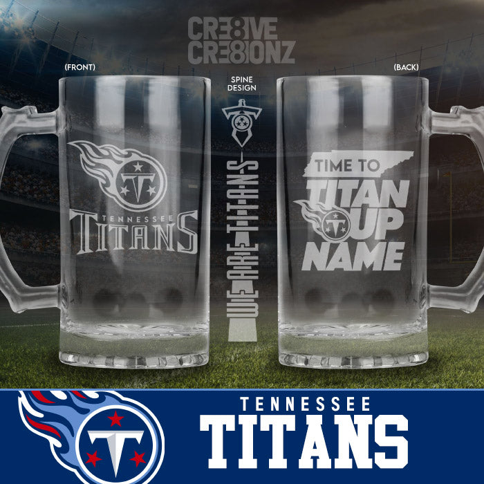 Tennessee Titans Personalized Beer Mugs - Cre8ive Cre8ionz