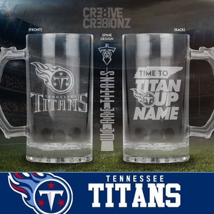 Tennessee Titans Personalized Beer Mugs - Cre8ive Cre8ionz