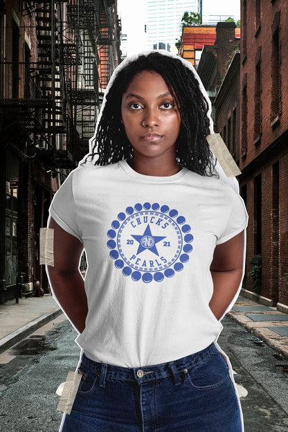 Chucks and Pearls Tshirt - Sorority Edition - Cre8ive Cre8ionz