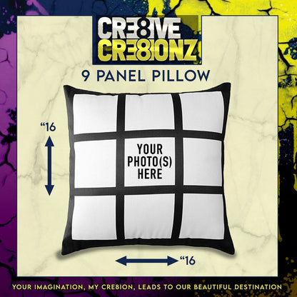 Custom 9 Panel Pillow - Cre8ive Cre8ionz