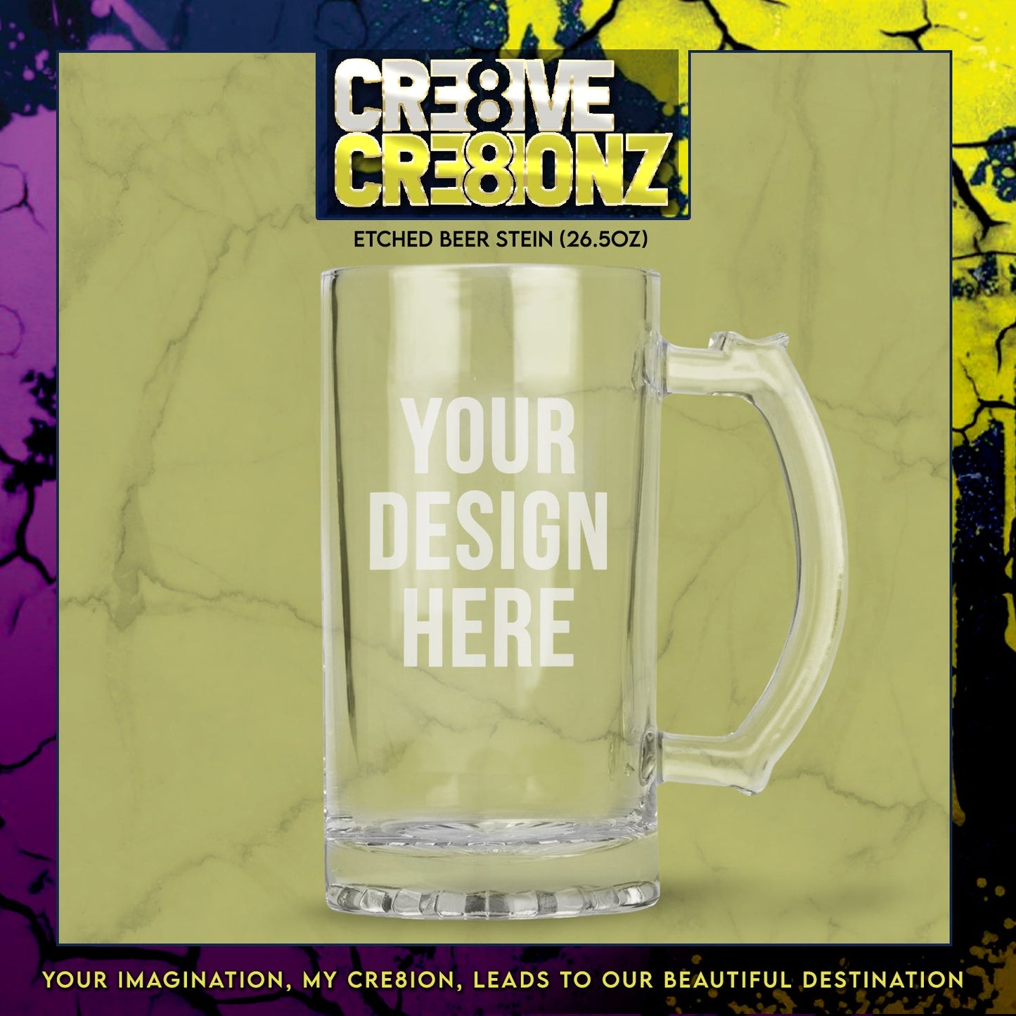 Custom Etch Beer Steins - Cre8ive Cre8ionz