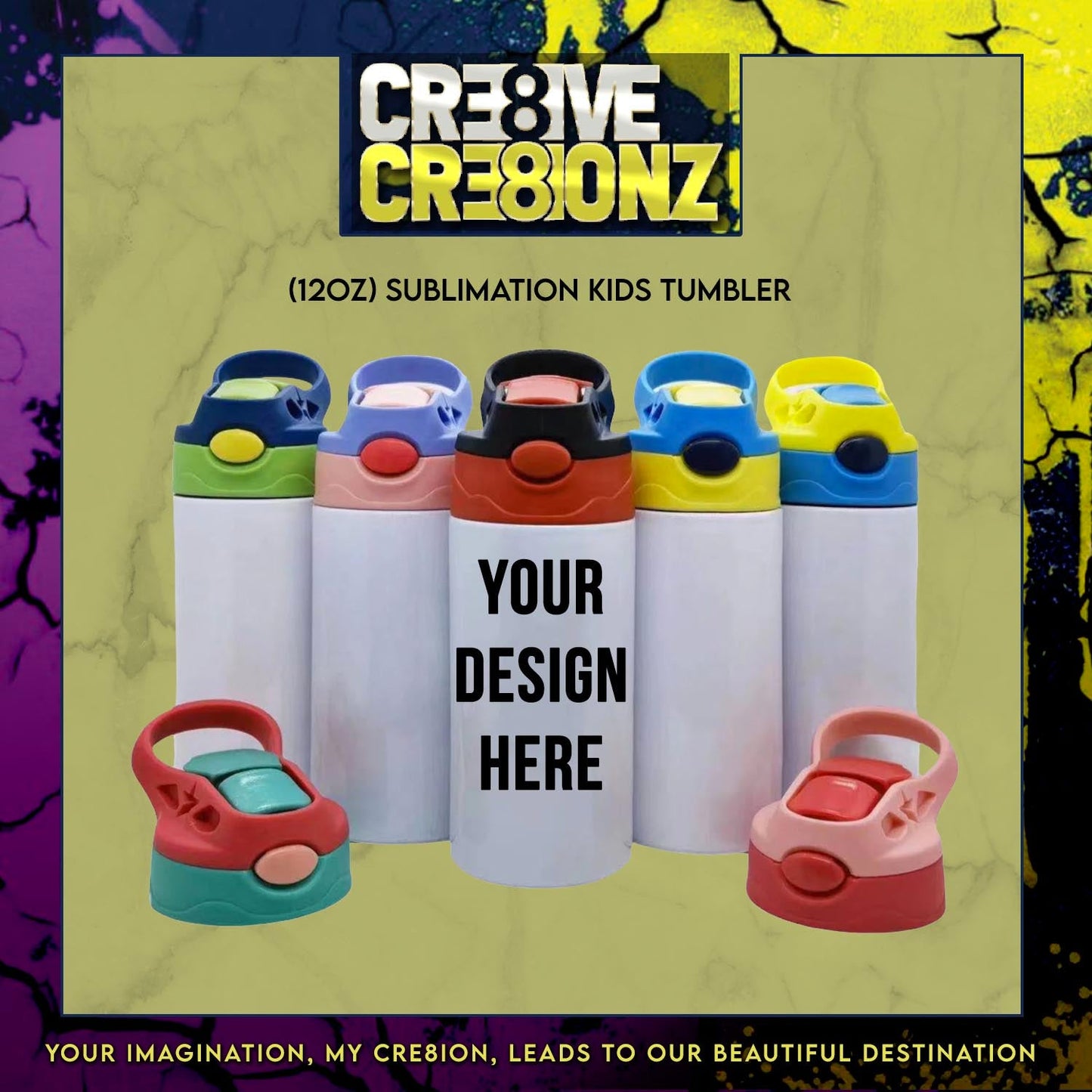 Custom Kids Tumbler (12oz) - Cre8ive Cre8ionz