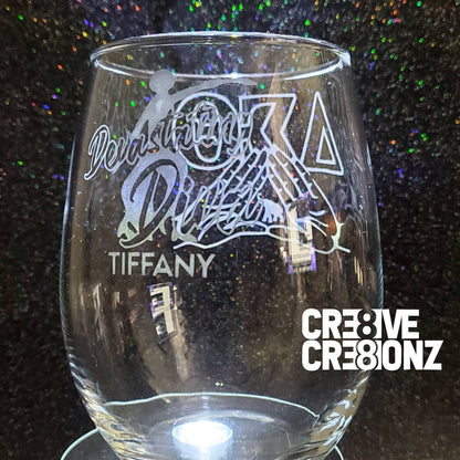 Delta Sigma Theta Glass - Cre8ive Cre8ionz