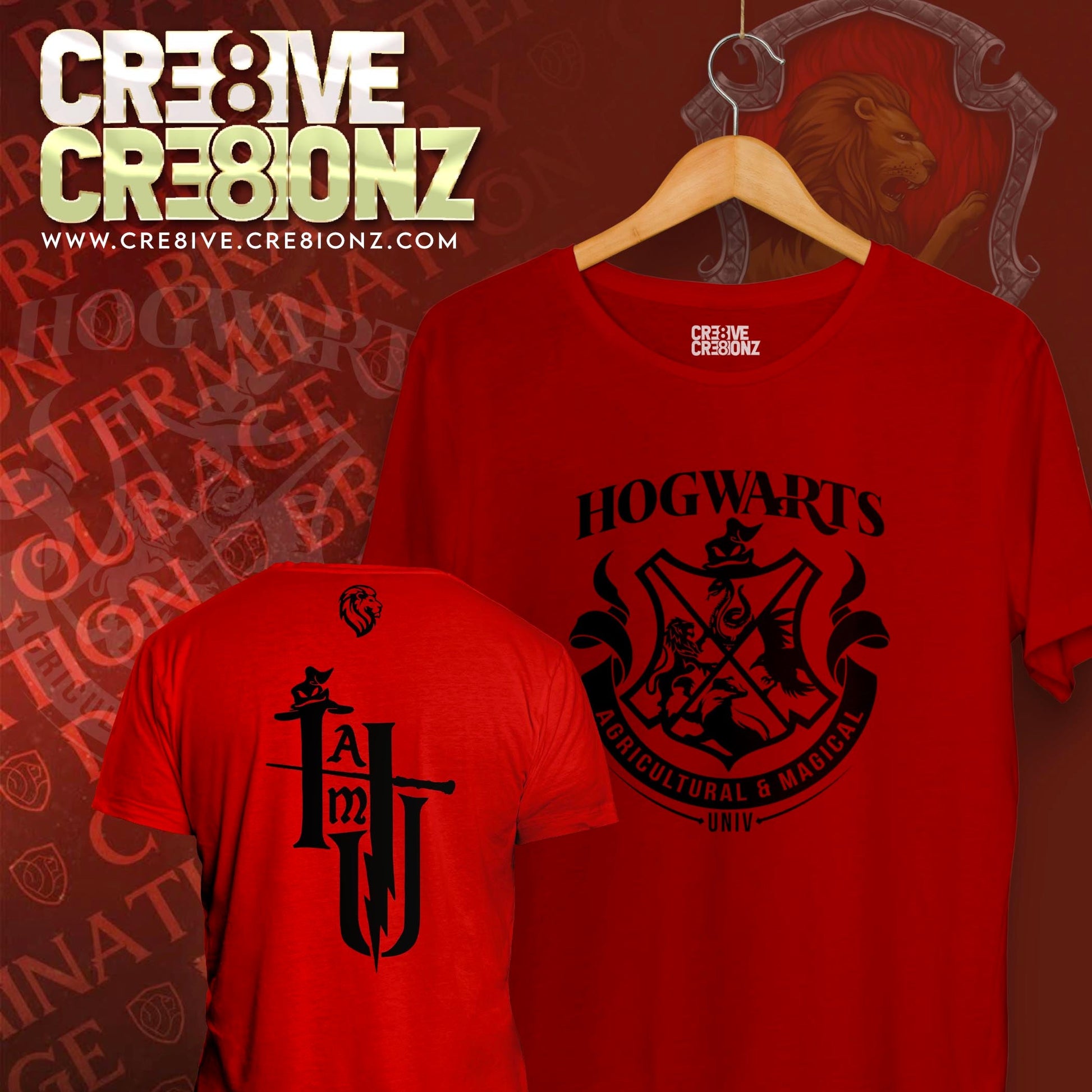 HAMU Gryffindor Shirt - Cre8ive Cre8ionz