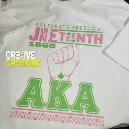 Juneteenth AKA Shirt - Cre8ive Cre8ionz