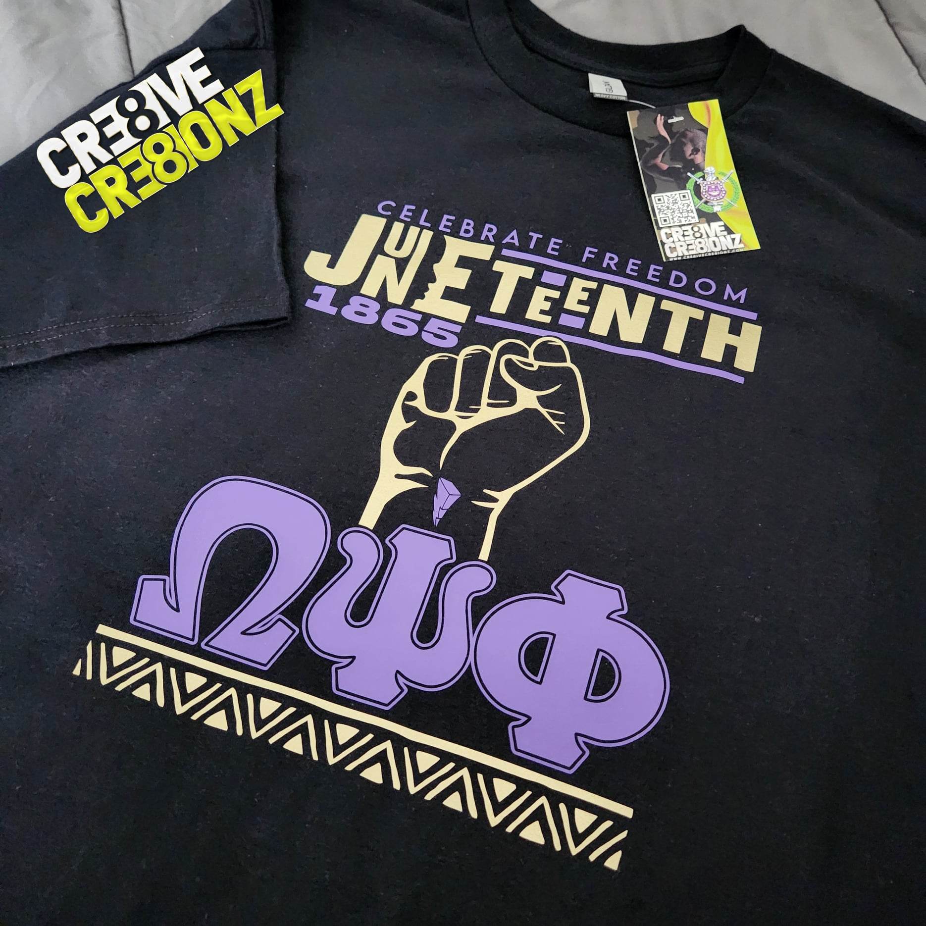 Juneteenth Omega Shirt - Cre8ive Cre8ionz