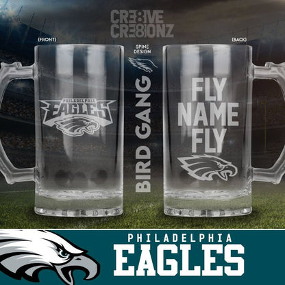 Philadelphia Eagles Personalized Beer Mugs - Cre8ive Cre8ionz