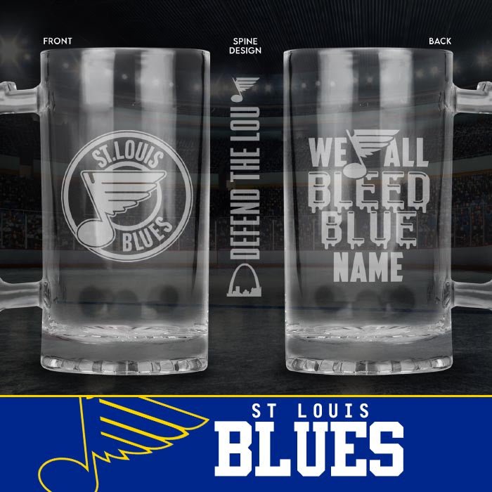 St. Louis Blues Glass Beer Mugs 