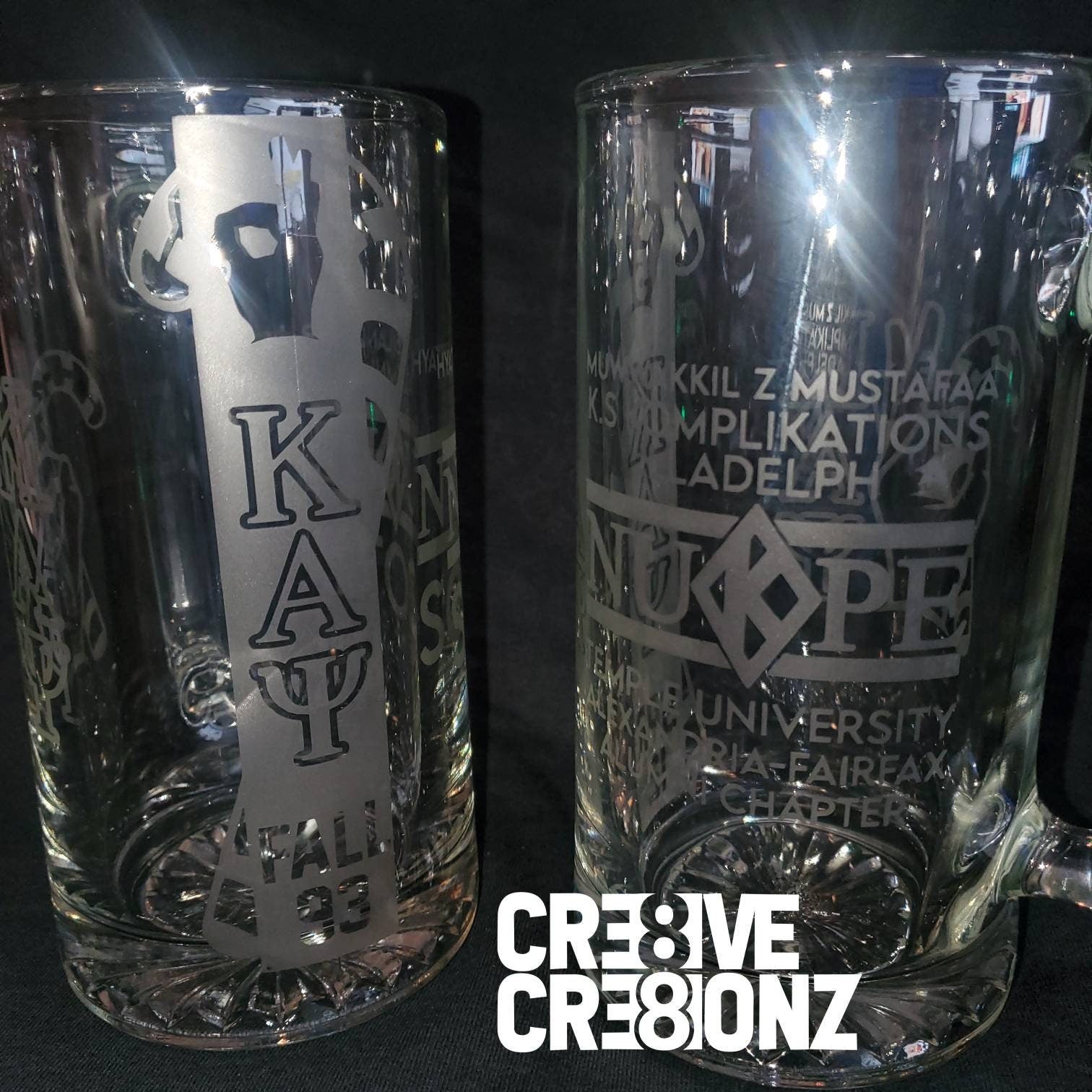 Omega Psi Phi Glass - Cre8ive Cre8ionz