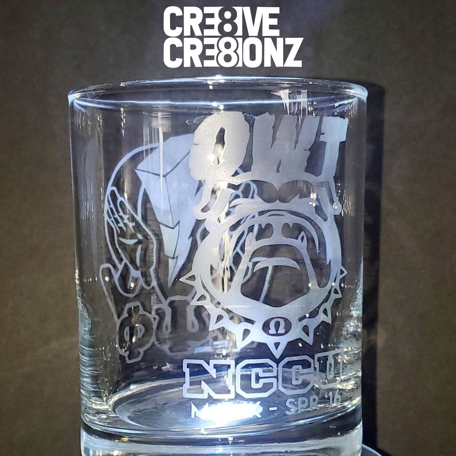 Omega Psi Phi Glass Cre8ive Cre8ionz