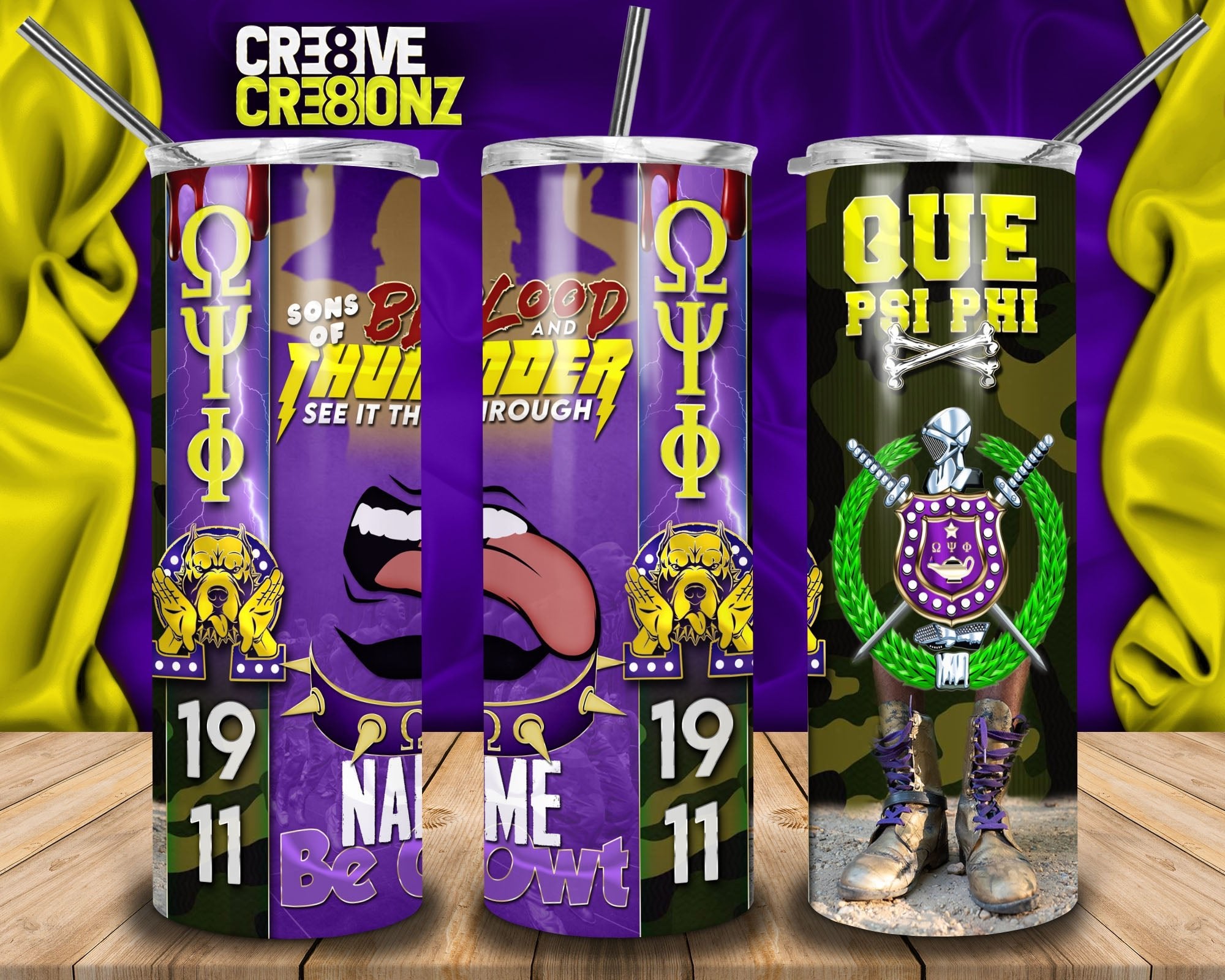 Omega Psi Phi Tumbler Cre8ive Cre8ionz