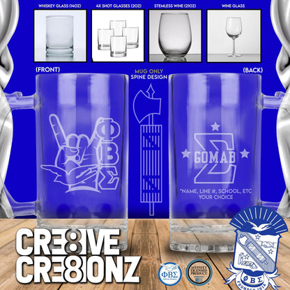 Phi Beta Sigma Glass - Cre8ive Cre8ionz