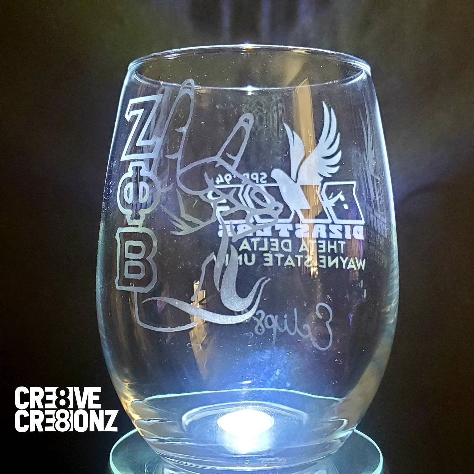 Zeta Phi Beta Glass - Cre8ive Cre8ionz